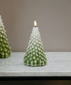 Deluxe Homeart LEDキャンドル・クリスマスツリー・16cm・ホワイト/ライトグリーン