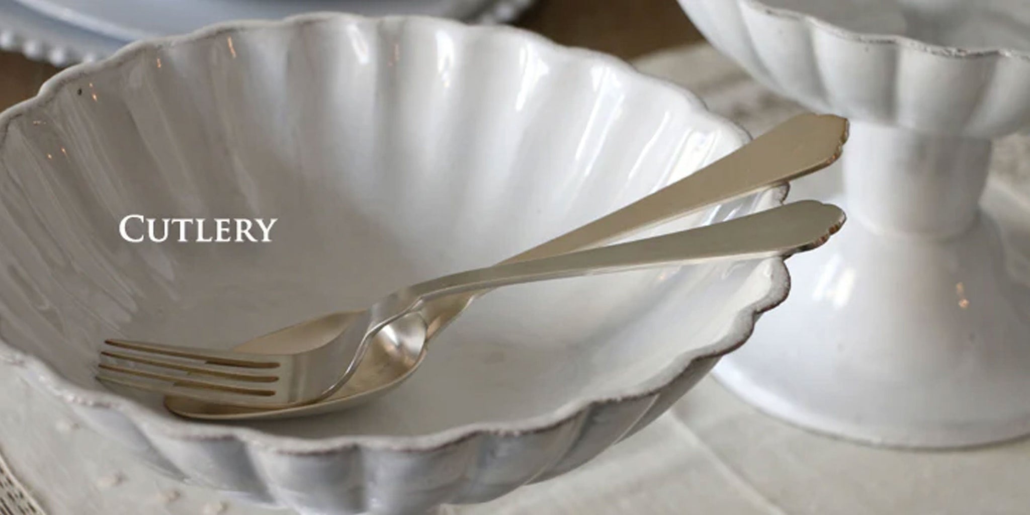 アスティエドヴィラット　デザート用シルバープレート　カトラリー三本セット未使用品 カトラリー/Astier de villatte – Blanc de Juillet
