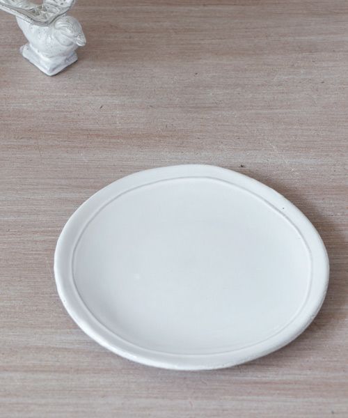 Astier de Villatte シンプル・ディナープレートΦ26.5 – Blanc de Juillet