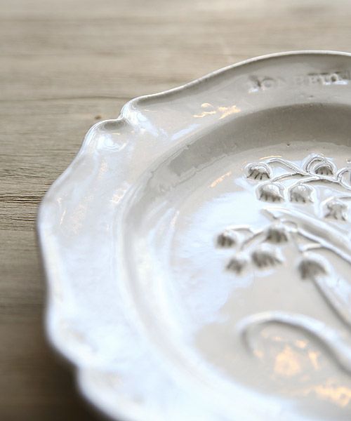 [Astier de Villatte]フルール・デザートプレート[アスティエ] Astier de Villatte フルール・デザートプレート – Blanc de Juillet
