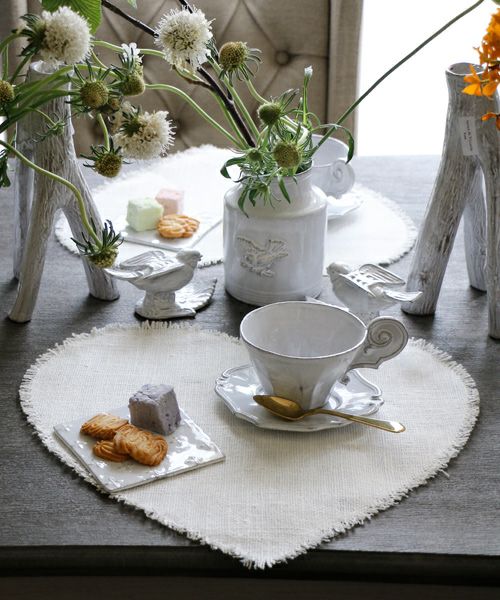 Astier de Villatte Regence saucer (for tea cup) – Blanc de Juillet