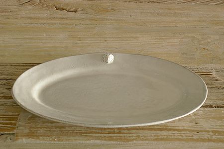 Astier de Villatte Alexandre Oval Plate PM – Blanc de Juillet