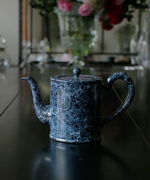 Astier de Villatte ジョンデリアン マーブル ティーポット ブルー