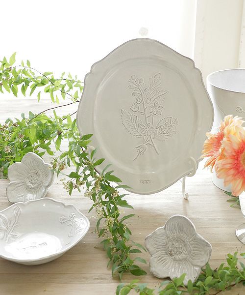 Astier de Villatte フルール・ディナープレート – Blanc de Juillet