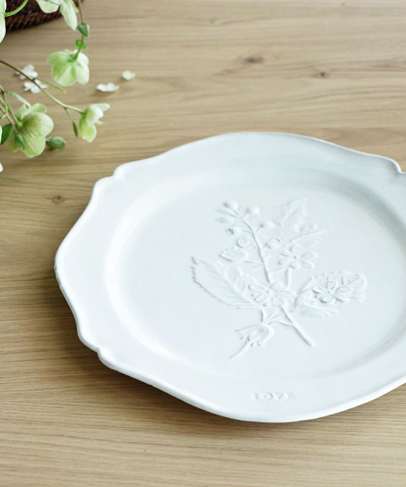 Astier de Villatte フルール・オーバル・ディナープレート(アネモネ