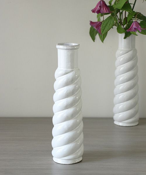 astier de villatteバラ模様 花瓶 ホワイト アスティエ ド ヴィラット☆Alexandre フラワーベース (Astier de