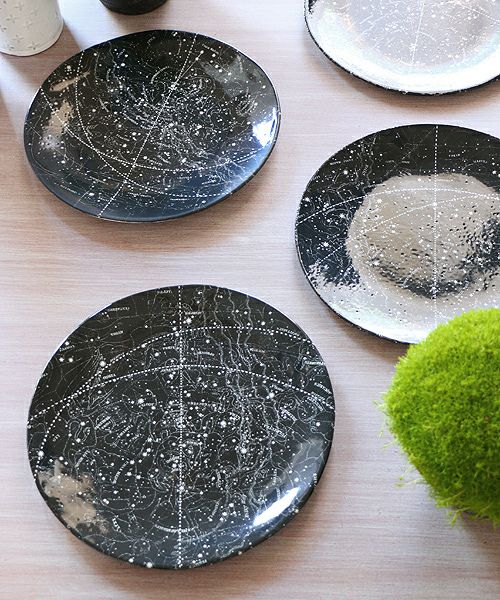 アスティエ ジョンデリアン 1月から4月の夜空のプレート 26.5cm