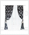José Leite de Castro Made-to-Order Curtain Joseleite Linen & Velor Flower (2 pieces)