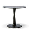 Ethnicraft dining table oak black torsion Φ90