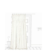 Beatrice LAVAL Silk Velor Curtain Istanbul Blanc W150×H240