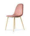 OPJET PARIS Dining Chair Joseph Rose Velor Wood Leg