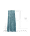 Beatrice LAVAL silk velor curtain・Istanbul・blue W120×H183