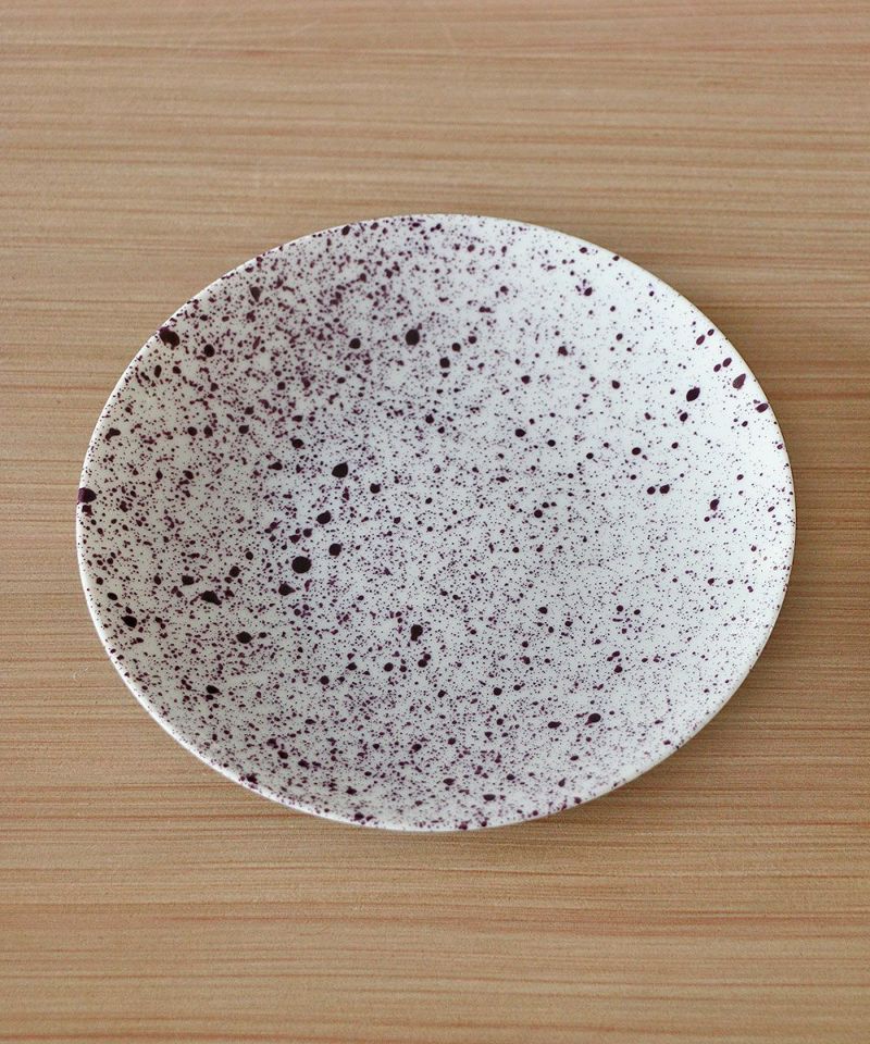 Non Sans Raison Limoges Small Plate Φ16cm Magma Enamel Purple