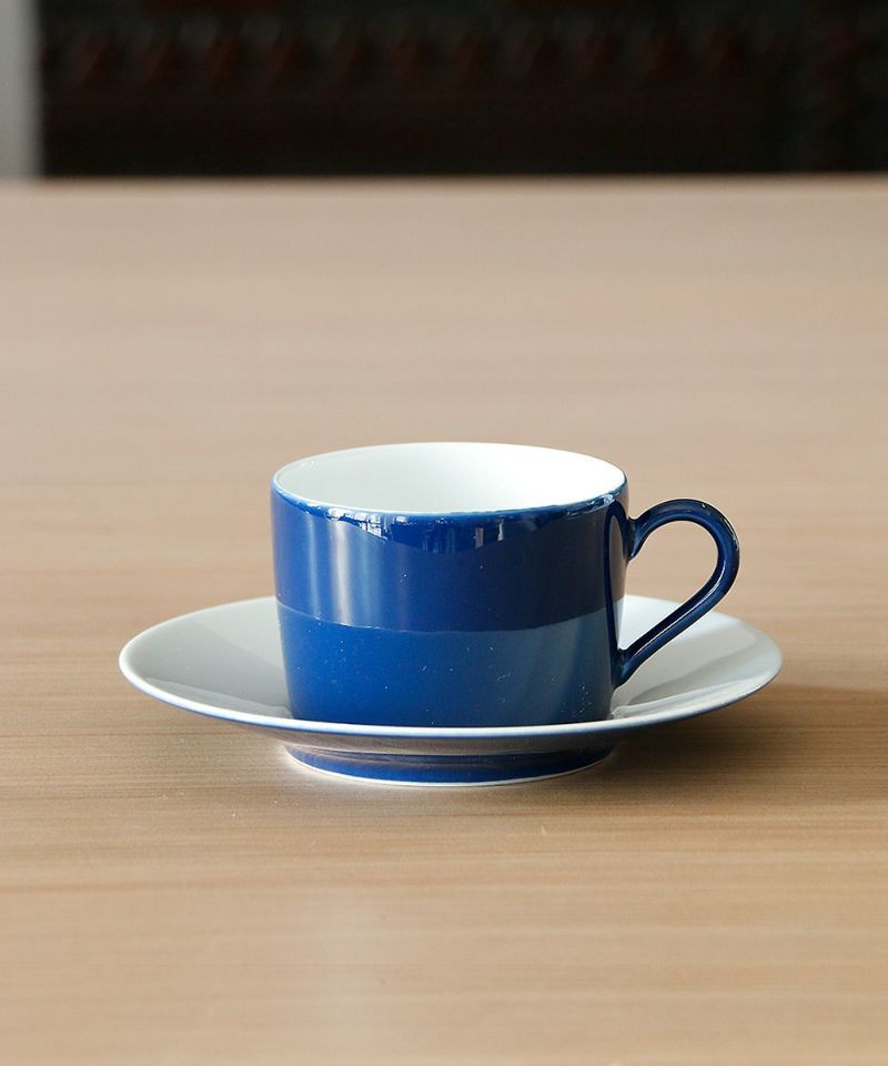 Non Sans Raison Limoges Tea Cup and Saucer Blue
