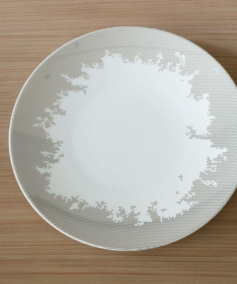Non Sans Raison Limoges Dinner Plate Φ27.5cm Mantonin Platinum