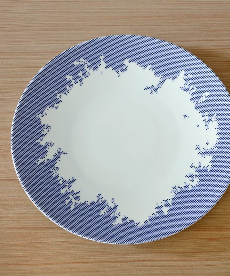 Non Sans Raison Limoges Dinner Plate Φ27.5cm Mantonin Cobalt Blue