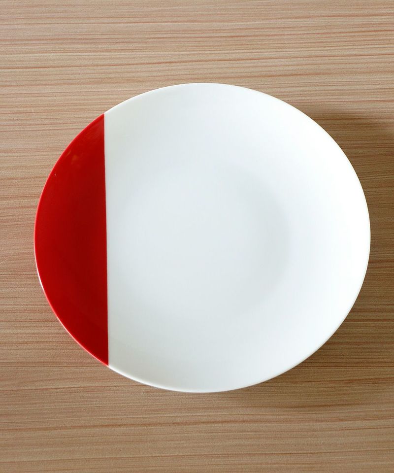 Non Sans Raison Limoges dessert plate Φ21cm, color red