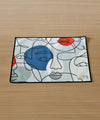 Tea mat, cotton visage, gray rouge, 35x25cm [water repellent]