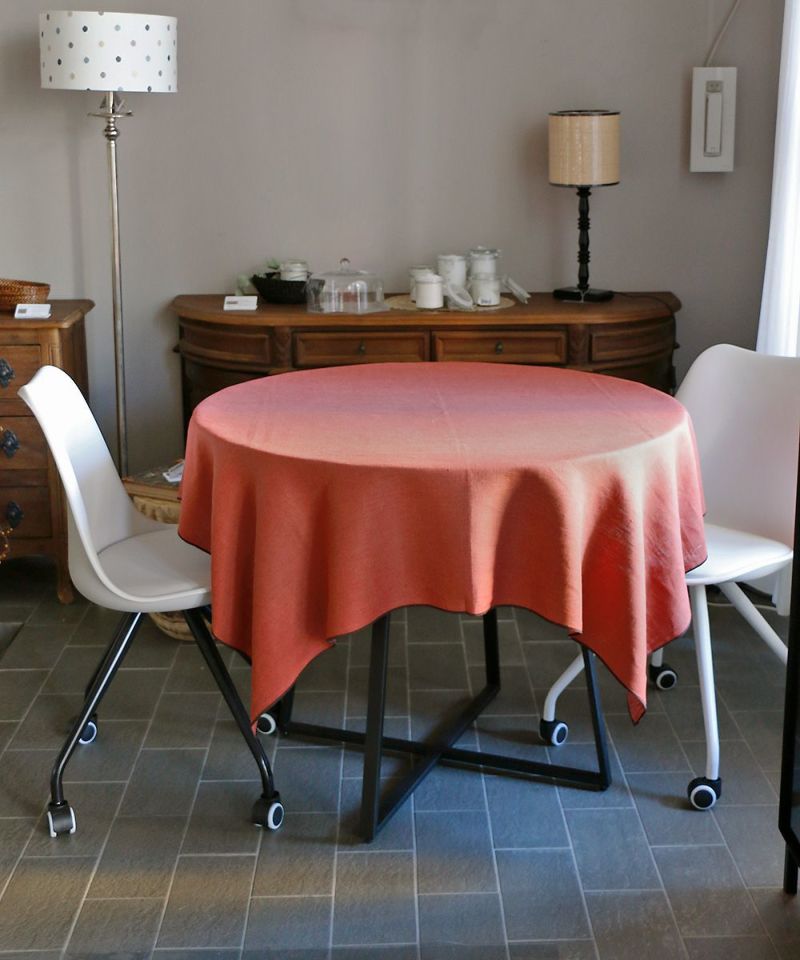 Tablecloth Verone Terracotta 143x143cm [water repellent]