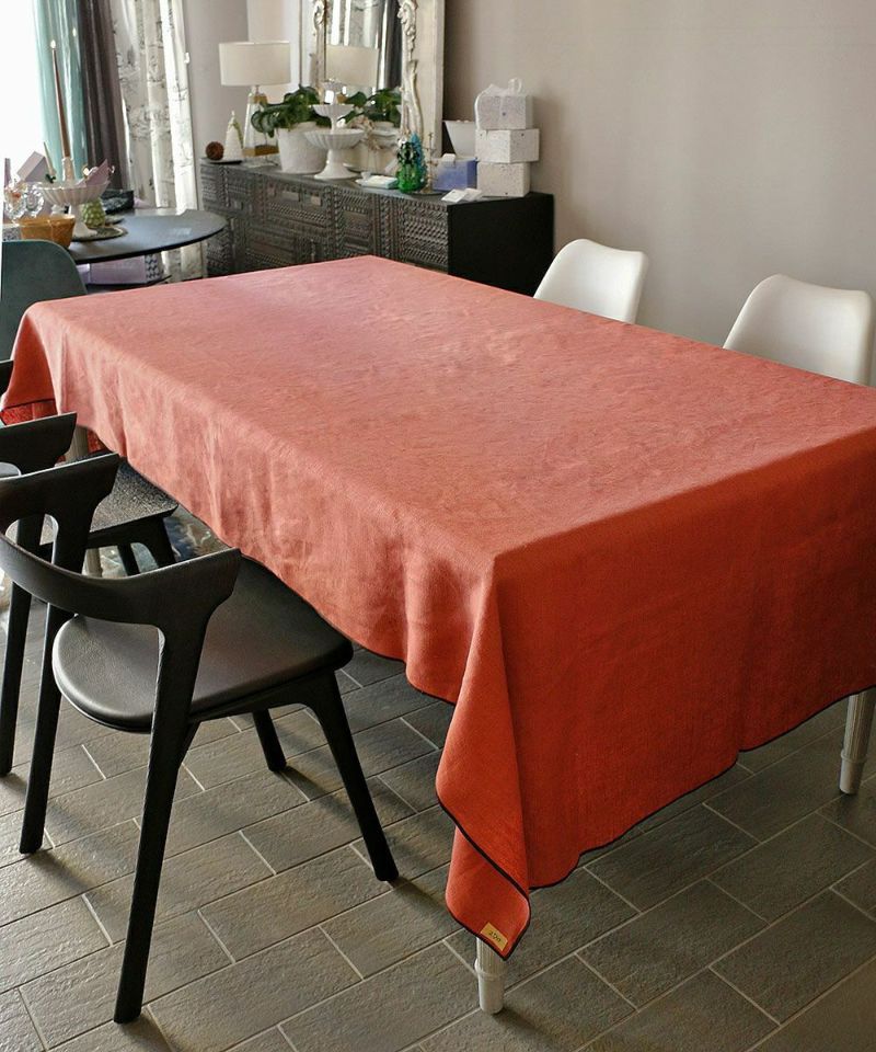 Tablecloth Verone Terracotta 270x143cm [water repellent]