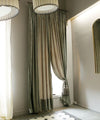 Beatrice LAVAL シルクベロアカーテン・イスタンブールW110×H300・ラッピ・ライトグリーン27【丈のお直し無料】