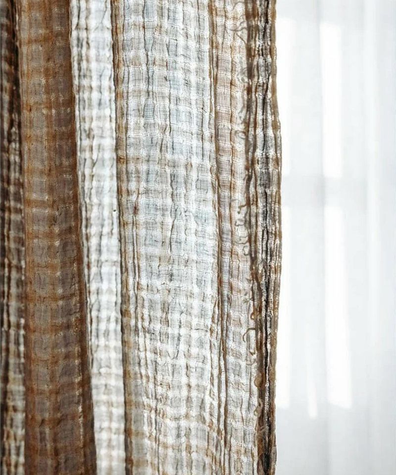 Beatrice LAVAL リネンカーテン・ハルマッタン・イエロー45 新品 Beatrice LAVAL リネンカーテン・ハルマッタン・イエロー45