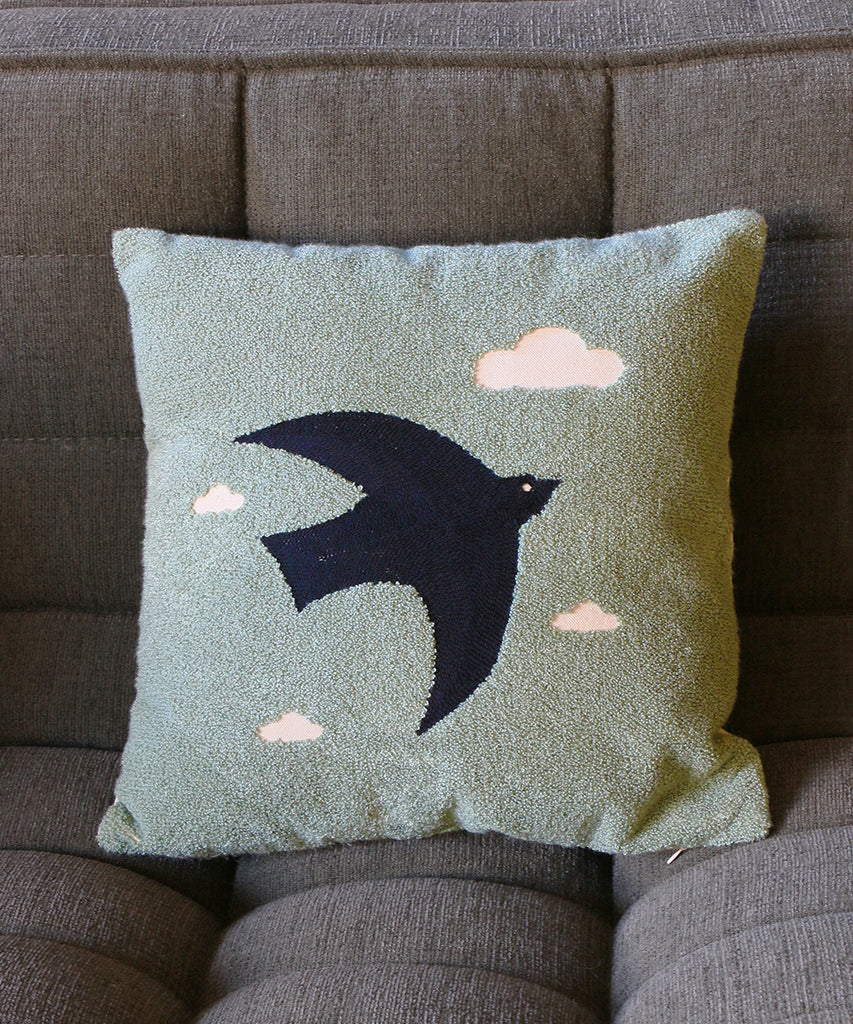 Beatrice LAVAL シルククッション・オクトパス・90x60 – Blanc de Juillet