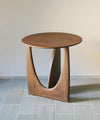 Ethnicraft サイドテーブル・チークブラウン・ジオメトリック