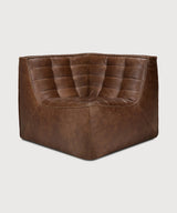[Pre-order - Arriving September] Ethnicraft N701 Sofa - 90° Square Corner - Leather - Chestnut