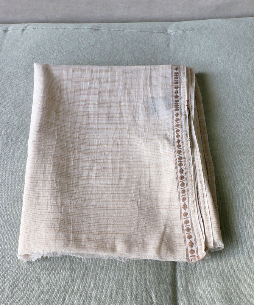 Beatrice LAVAL ゼファー・コットンカーテン・110×300・ブリュッセルホワイト