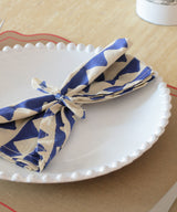 Beatrice LAVAL Cotton Print Napkin 45x45 Coquimbo Blue
