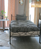 Beatrice LAVAL Duvet Cover Set, Single, Check, Linen Khaki 1727