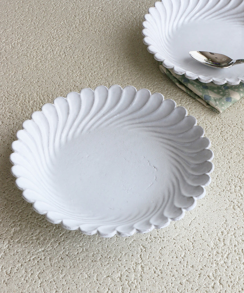 Astier de Villatte ペギー・デザートプレート – Blanc de Juillet