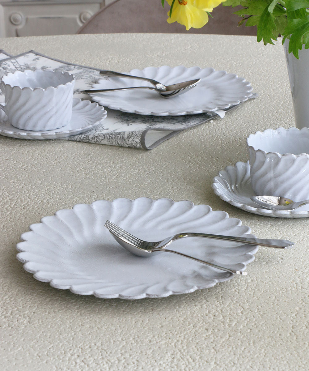 Astier de Villatte ペギー・デザートプレート – Blanc de Juillet