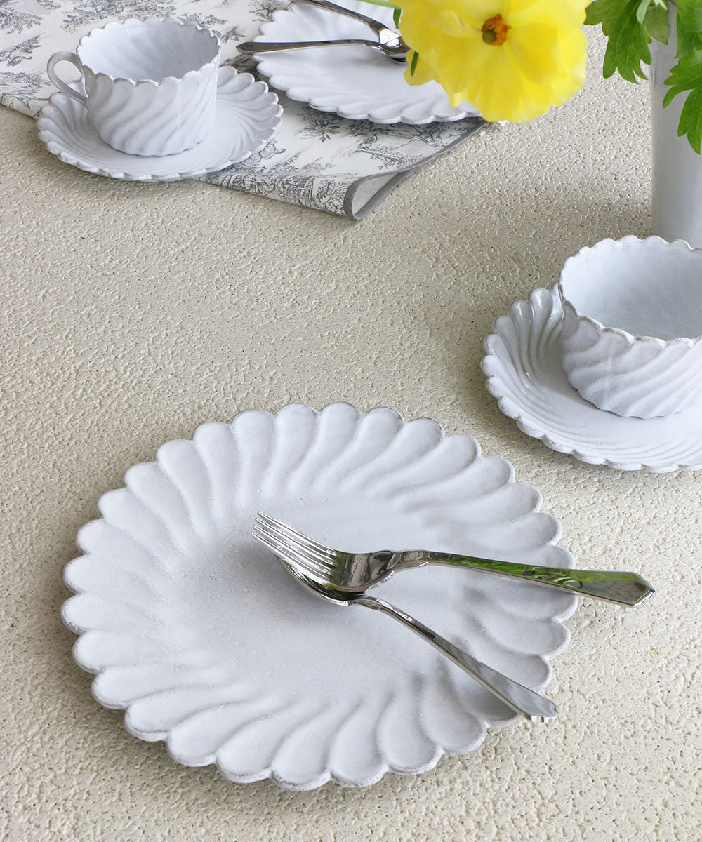 Astier de Villatte ペギー・デザートプレート – Blanc de Juillet