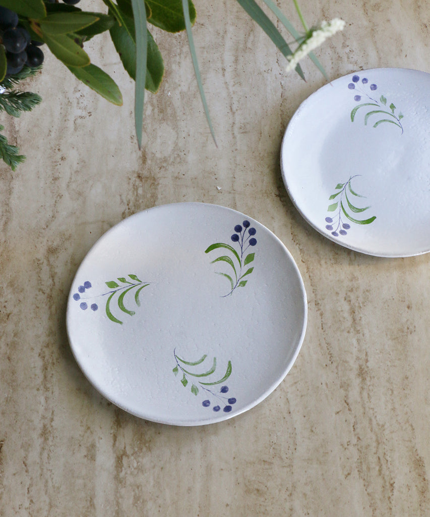 [Astier de Villatte]フルール・デザートプレート[アスティエ] Astier de Villatte フルール・デザートプレート – Blanc de Juillet