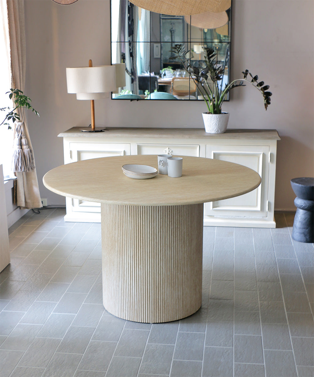 OPJET PARIS ダイニングテーブル・ヴァレリオΦ120cm – Blanc de Juillet
