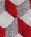 PO!PARIS キューブ・ウールキリムラグ・レッド・240×170