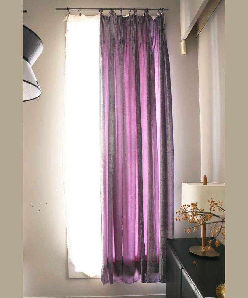 Beatrice LAVAL シルクベロアカーテン・イスタンブールW110×H270・キュウシュウリラ