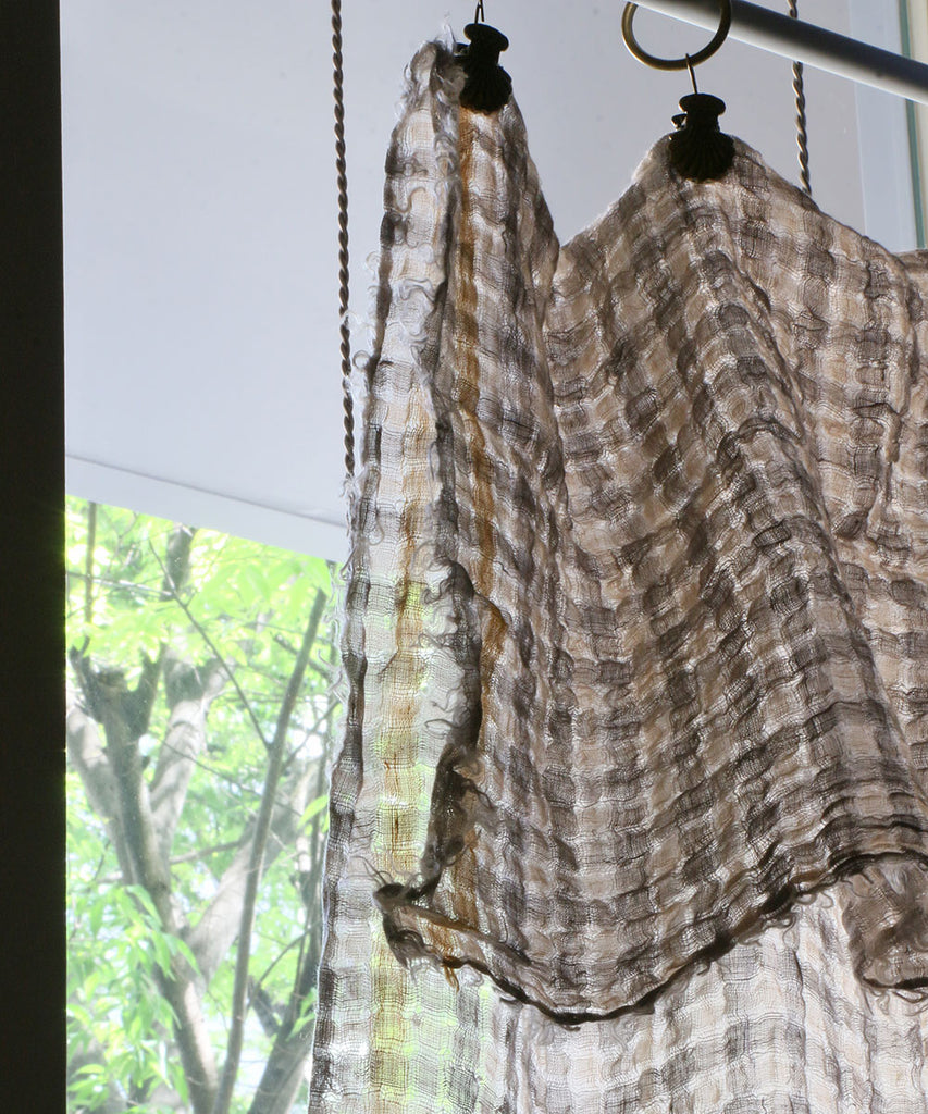 Beatrice LAVAL Harmattan Linen Organza Curtain - Boston Grey 130x300cm