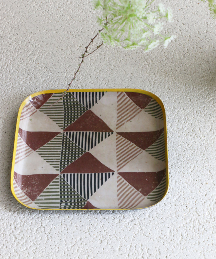 Beatrice LAVAL トレイ・アタリS・幾何学 16×16cm