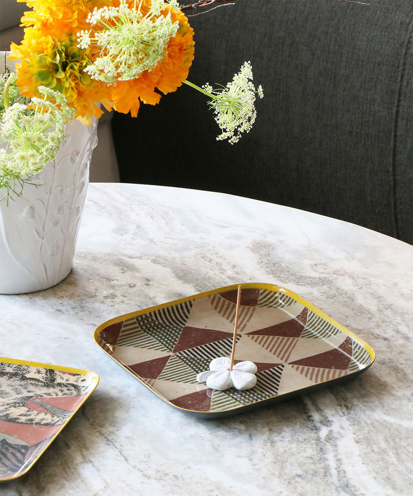 Beatrice LAVAL トレイ・アタリS・幾何学 16×16cm