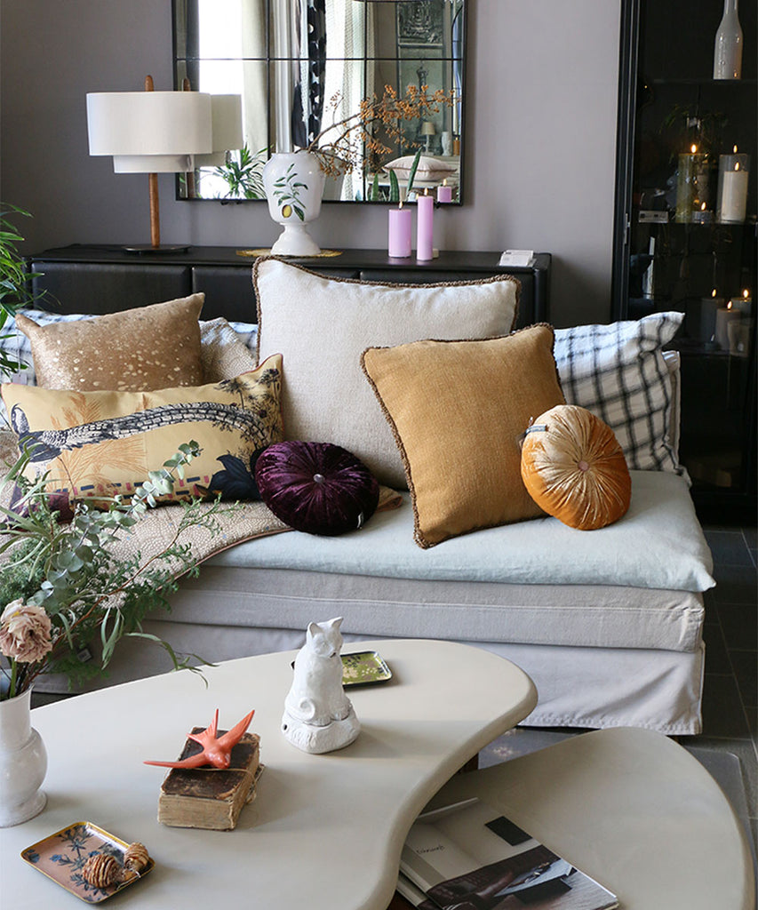 Beatrice LAVAL マジシャンクッション・50×50cm・マダガスカルキャメル