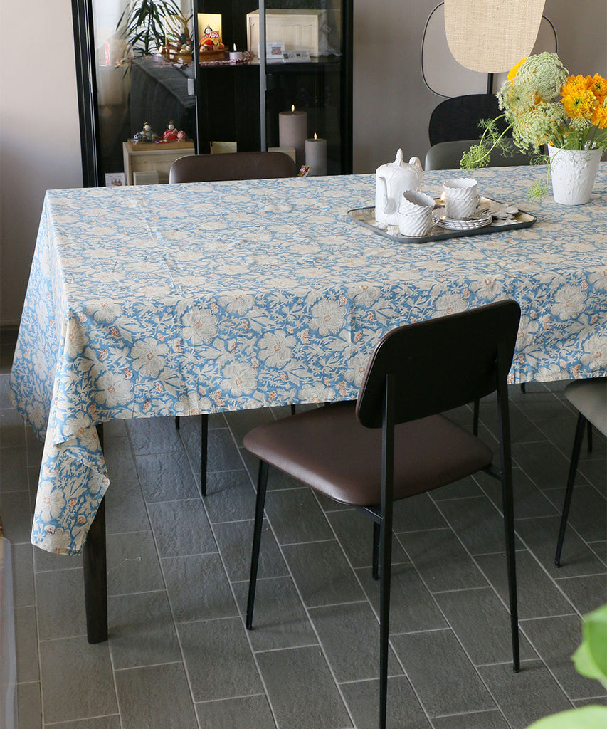 Beatrice LAVAL コットンクロス・スフレ・180×280・サンクトペテルブルクブルー