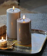 Deluxe LEDキャンドル・モカ・Φ7.5H12.5cm