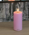 Deluxe LEDキャンドル・ラベンダーピンク・Φ7.5H15cm