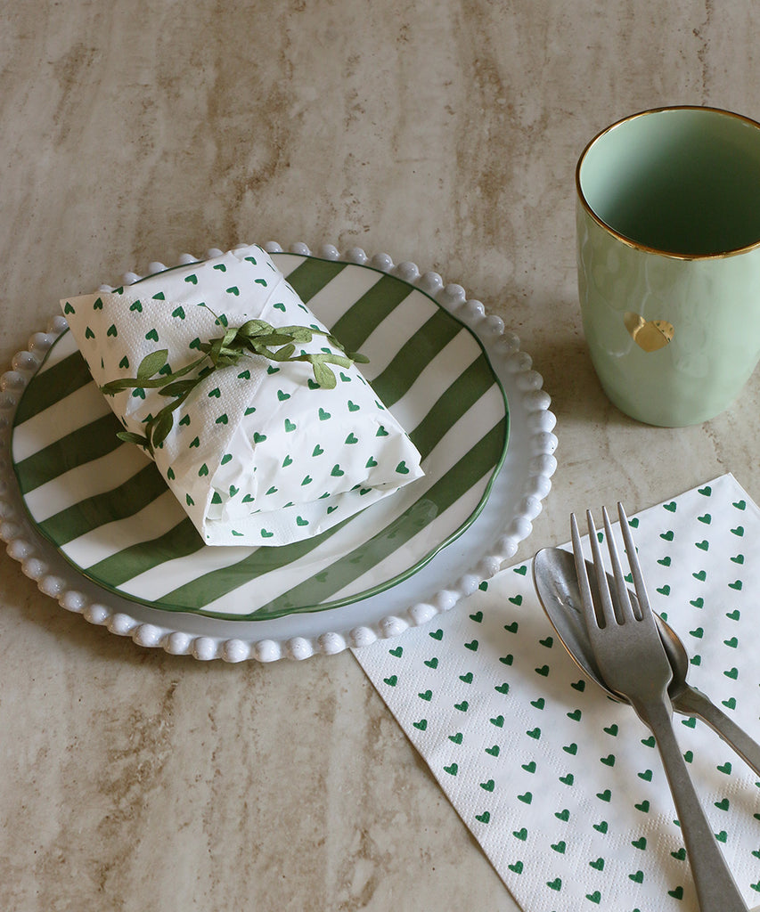 OPJET PARIS ペーパーナプキン 20枚入り・グリーンハート