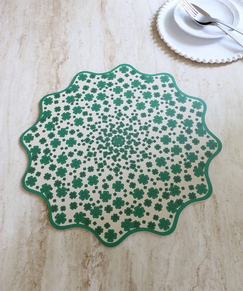 OPJET PARIS トレイ ランチョン・四つ葉・コルク底