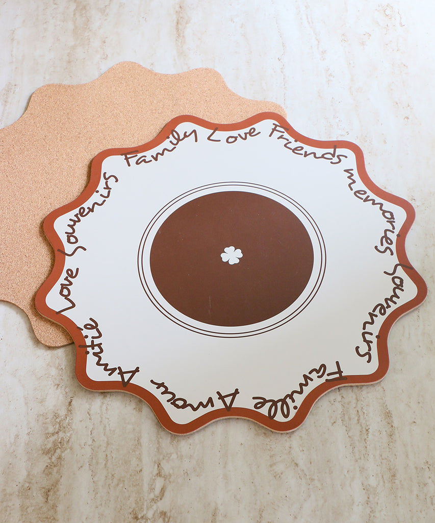 OPJET PARIS トレイ ランチョン・ライティングモチーフ・コルク底