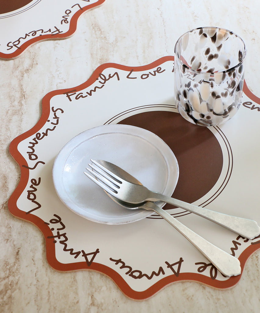 OPJET PARIS トレイ ランチョン・ライティングモチーフ・コルク底